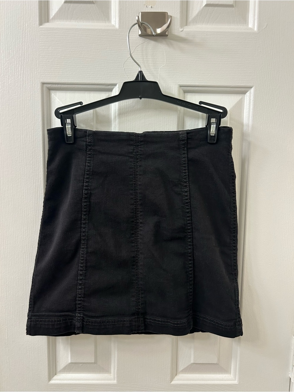 Free People Black Mini Skirt with Panel Seams
